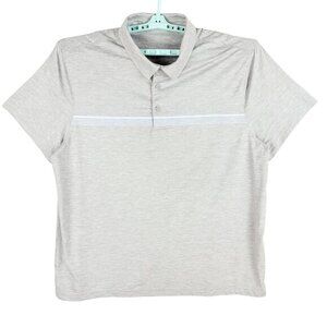 GEORGE Men's Short Sleeve Collared 3 Buttons Light Grey Polo Sz 3XL (54-56) NWOT